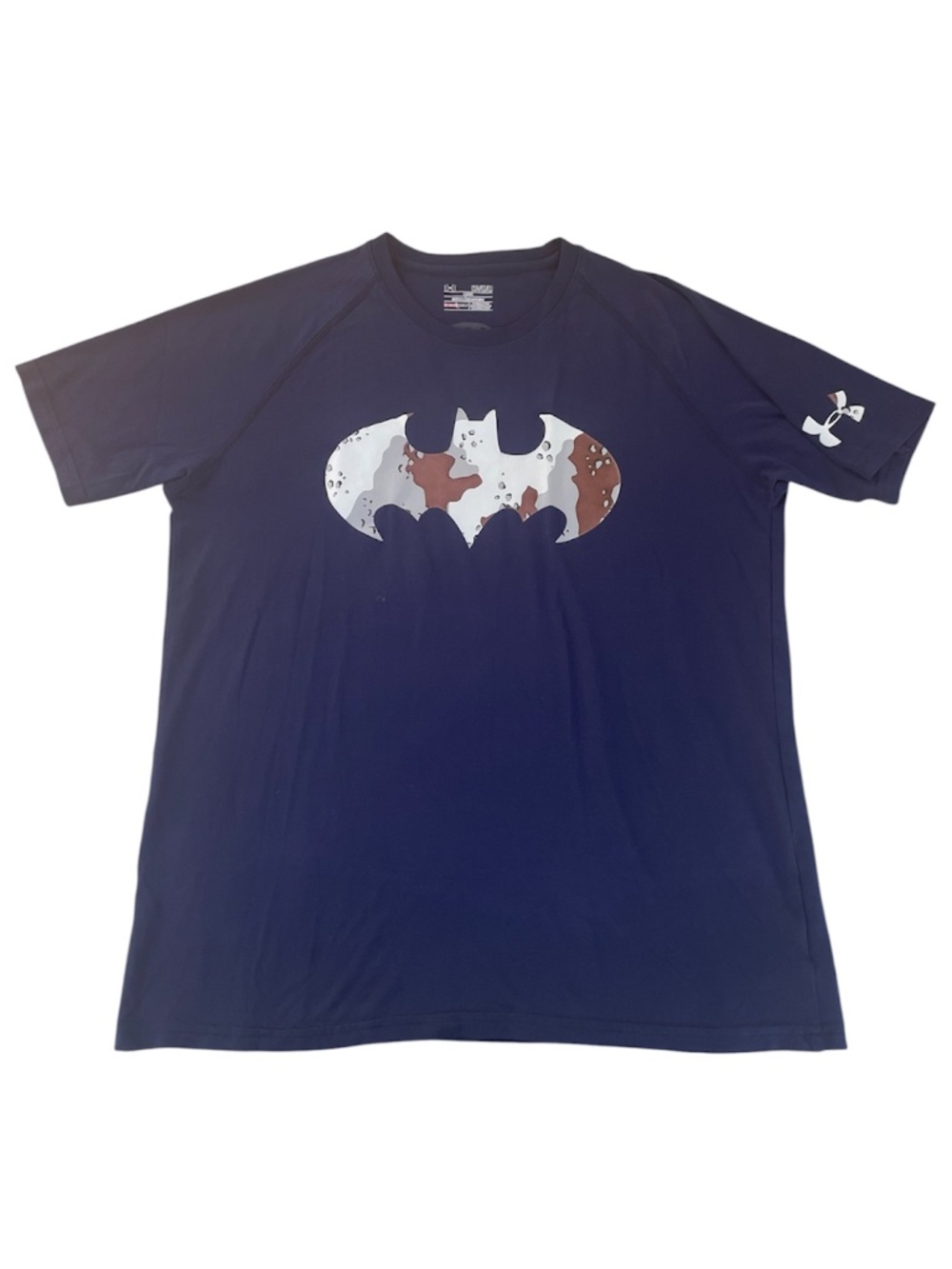 Under Armour Batman Men’s Medium Alter Ego HeatGear Navy Camo Performance Shirt